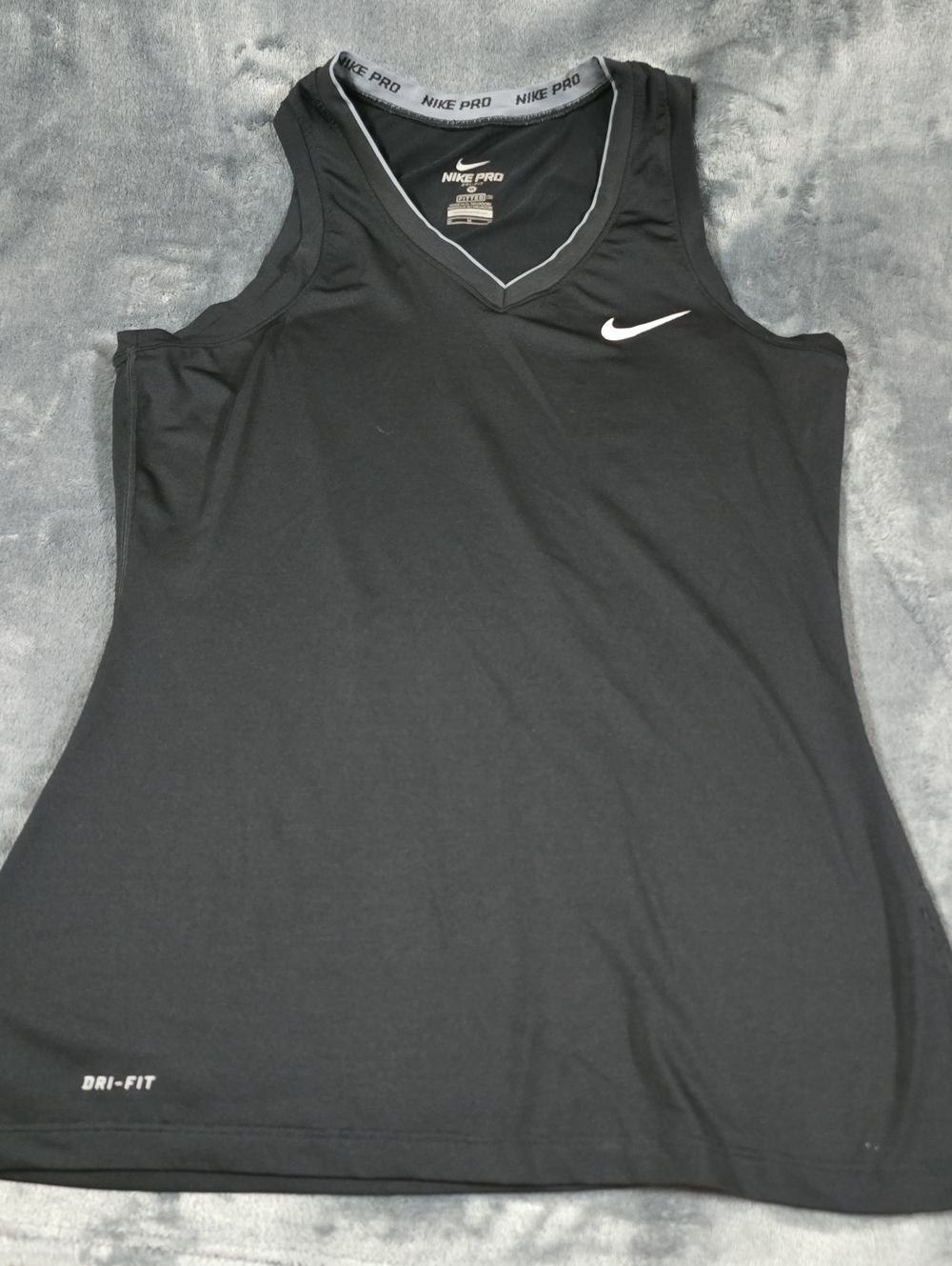 Nike Pro Black Dri Fit Fitted Tank